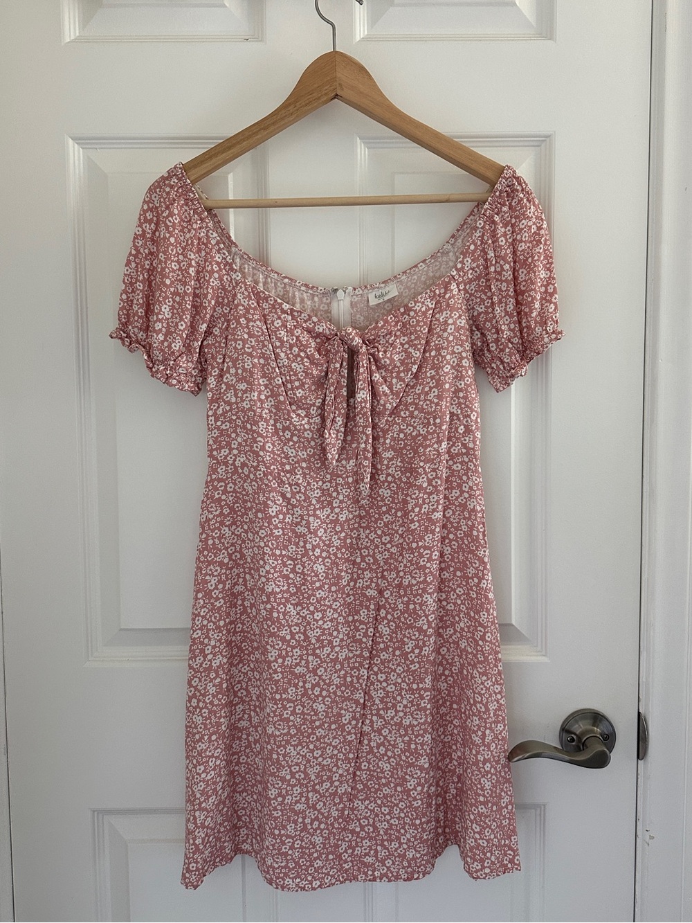 Pink Floral Mini Dress